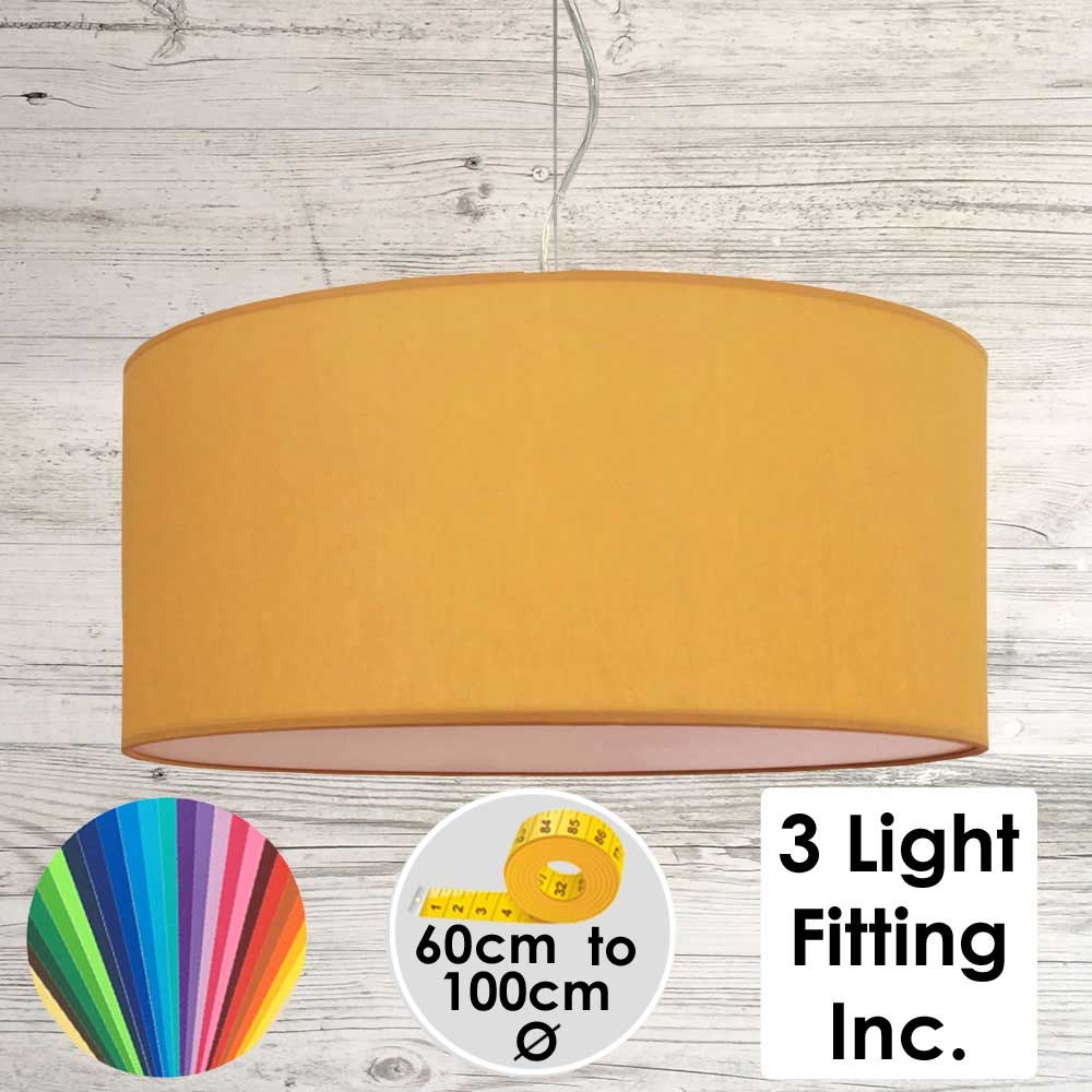  Gold Drum Ceiling Light